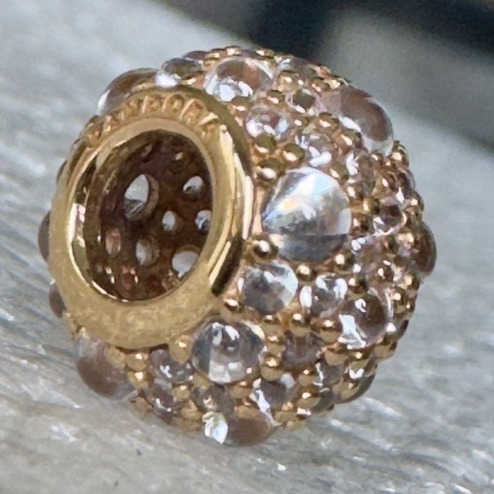 NEW❗️100% Authentic Pandora 14k Gold Yellow Shimmering Droplets Charm - Picture 10 of 10